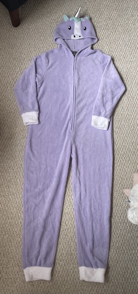 Purple Unicorn Cozy Adult Onesie - Picture 1 of 4